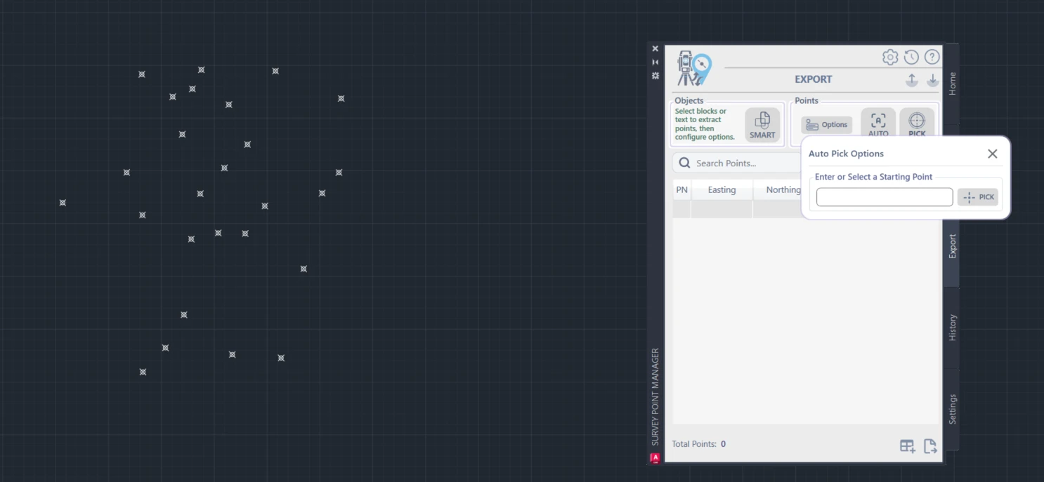 Starting point modal